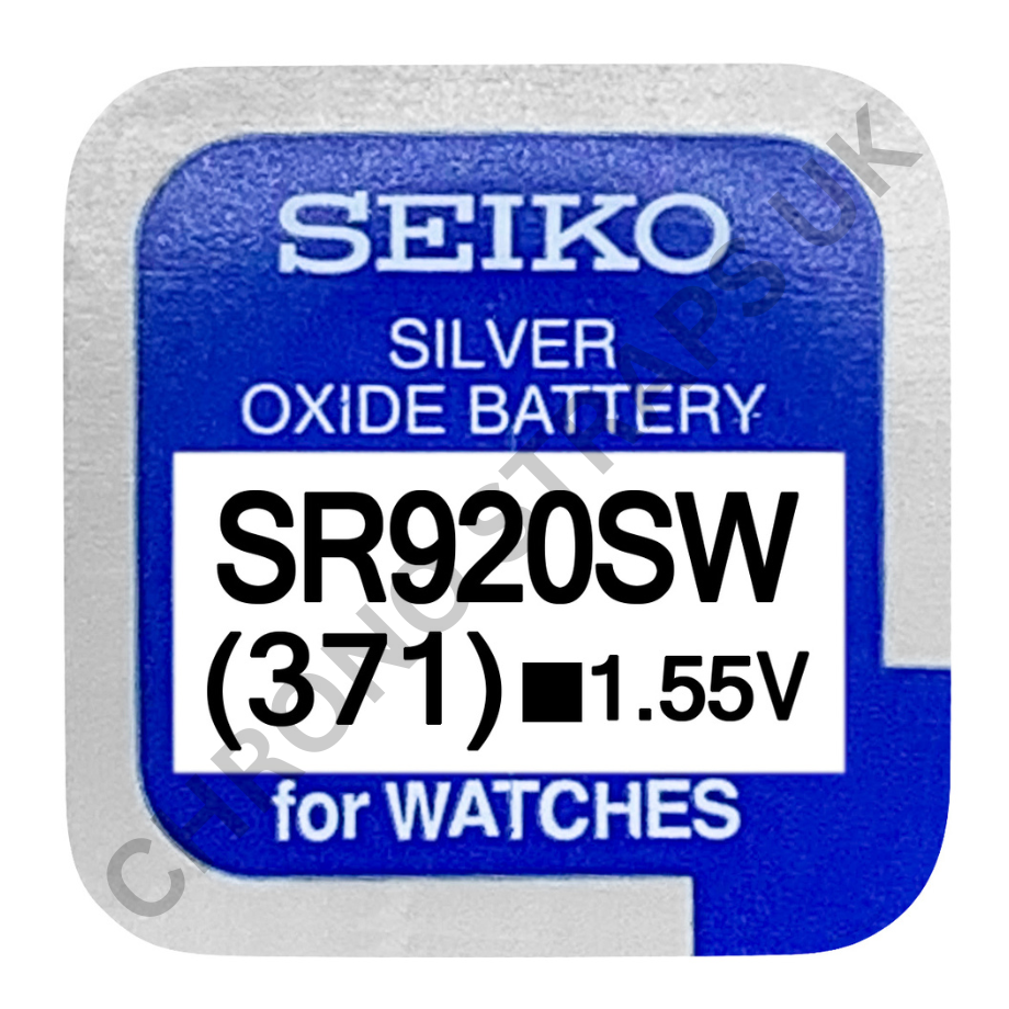 Seiko 371 / SR920SW Silver Oxide Watch Battery | Chrono Straps UK