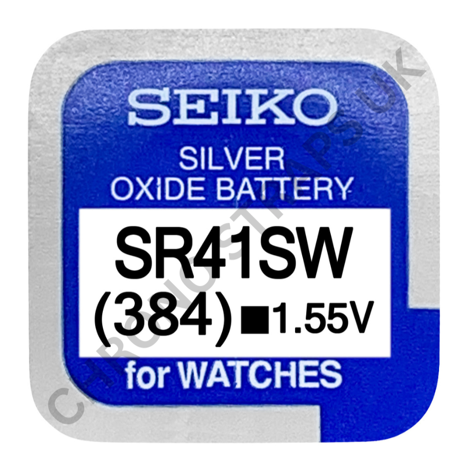 Seiko 384 / SR41SW Silver Oxide Watch Battery | Chrono Straps UK