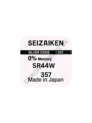 Seizaiken 357 / SR44W Silver Oxide Watch Battery | Chrono Straps UK
