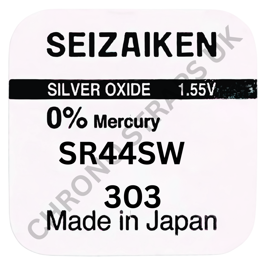 Seizaiken by Seiko 303 / SR44SW Silver Oxide Watch Battery | Chrono Straps UK