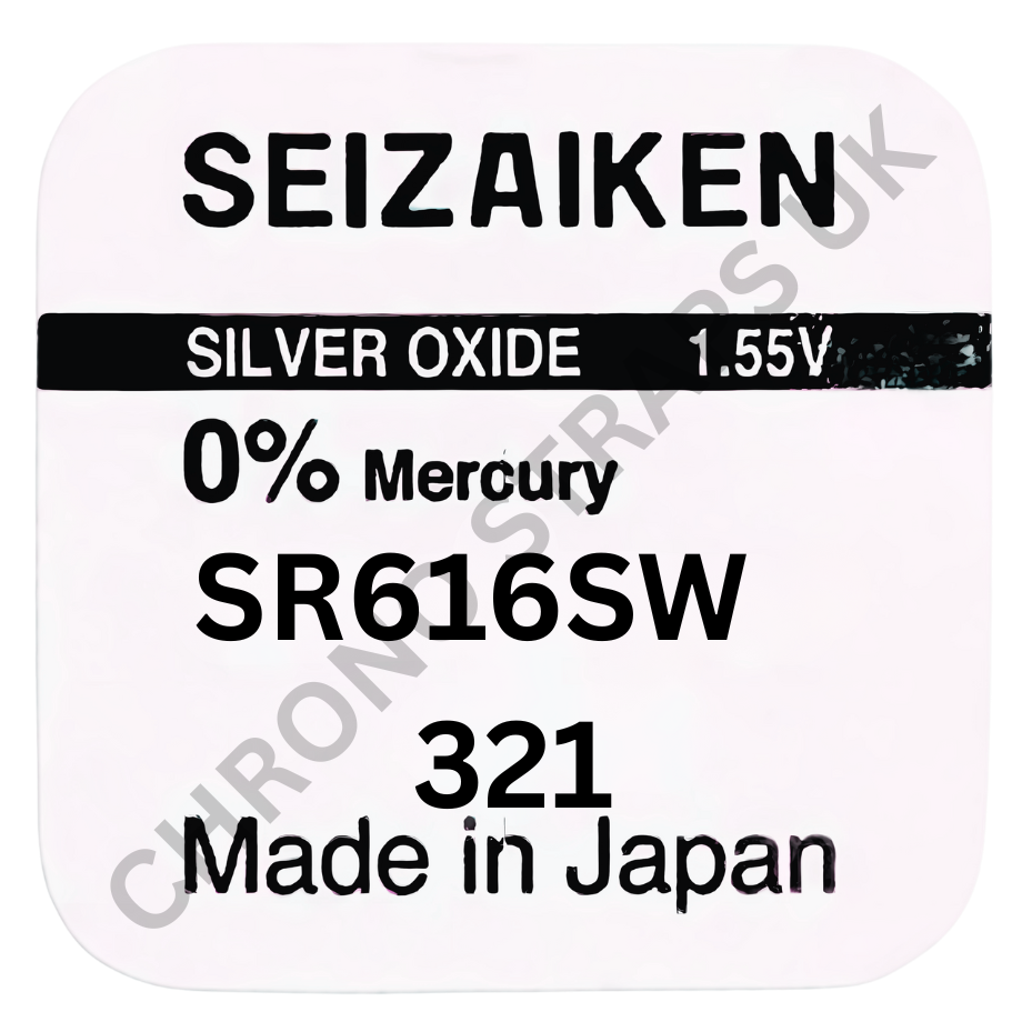 Seizaiken by Seiko 321 / SR616SW Silver Oxide Watch Battery | Chrono Straps UK