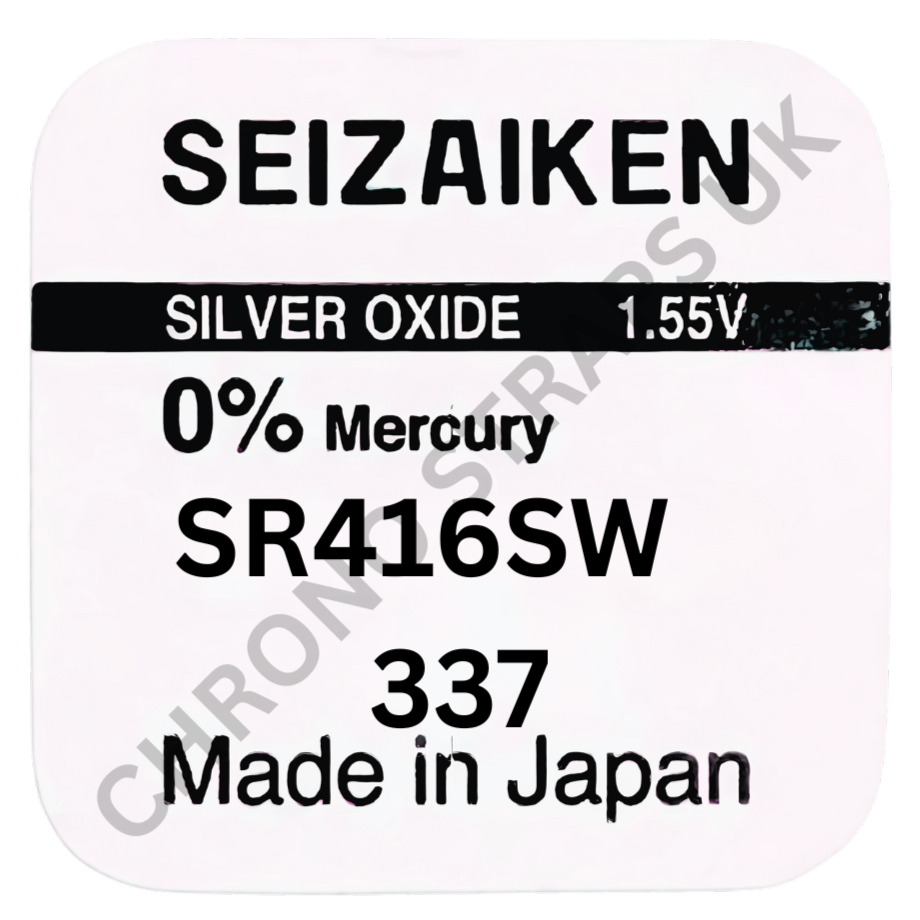 Seizaiken by Seiko 337 / SR416SW Silver Oxide Watch Battery | Chrono Straps UK