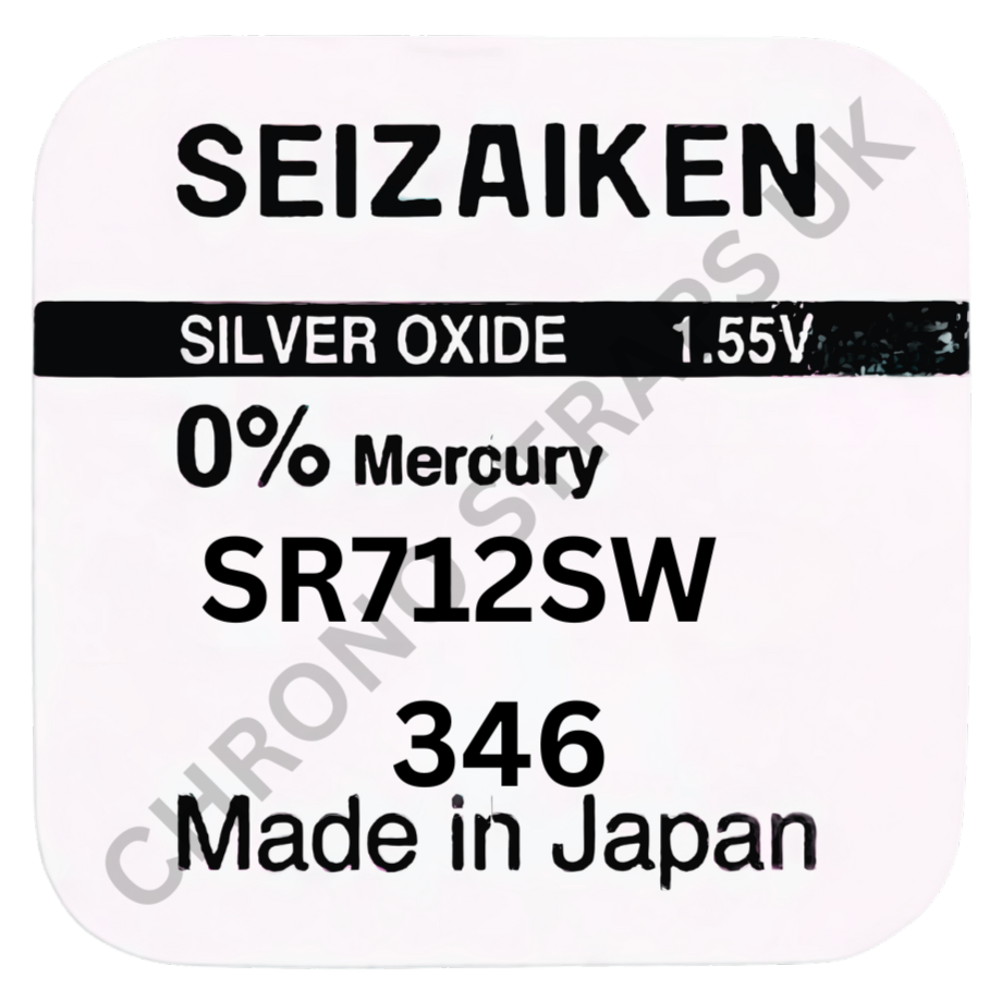 Seizaiken by Seiko 346 / SR712SW Silver Oxide Watch Battery | Chrono Straps UK