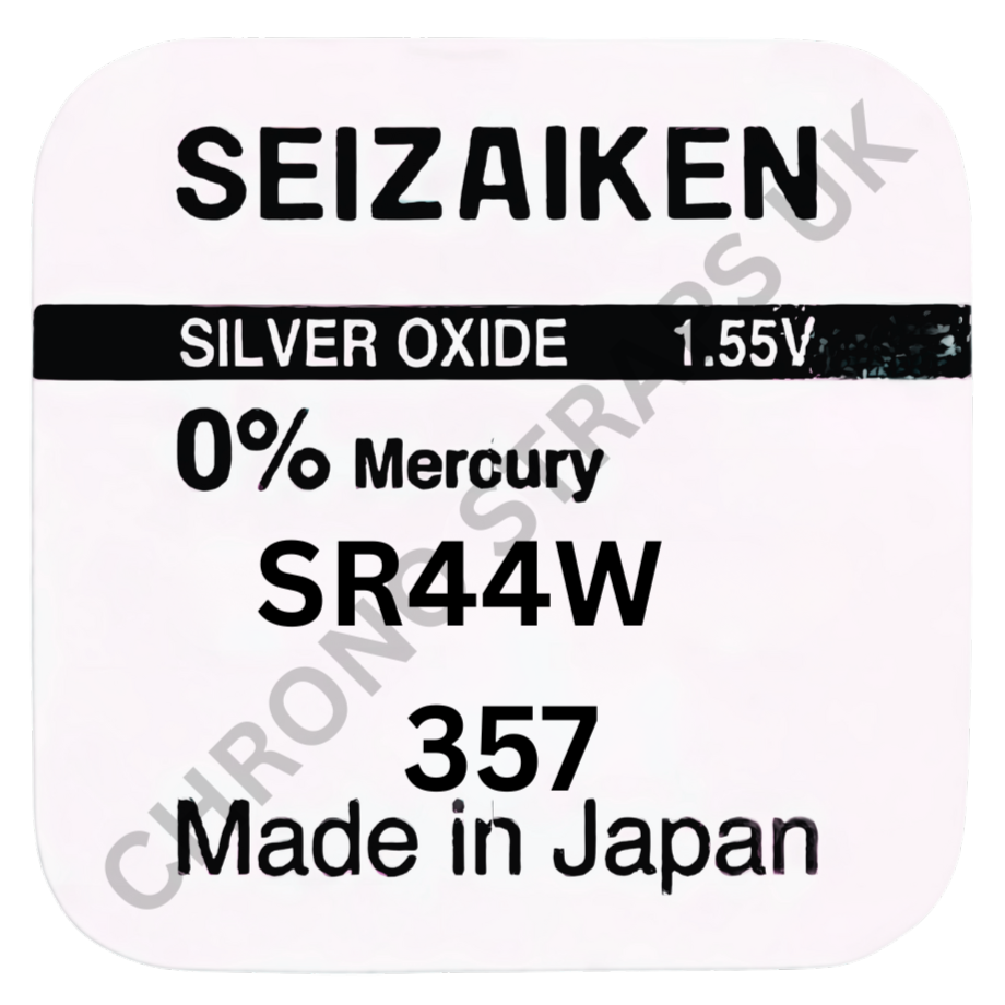 Seizaiken by Seiko 357 / SR44W Silver Oxide Watch Battery | Chrono Straps UK