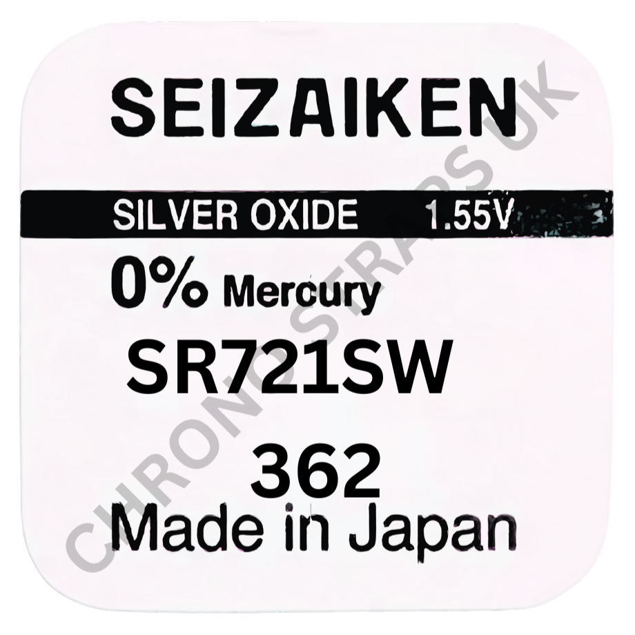 Seizaiken by Seiko 362 / SR721SW Silver Oxide Watch Battery | Chrono Straps UK