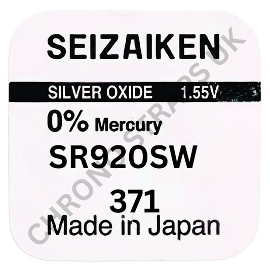 Seizaiken by Seiko 371 / SR920SW Silver Oxide Watch Battery | Chrono Straps UK