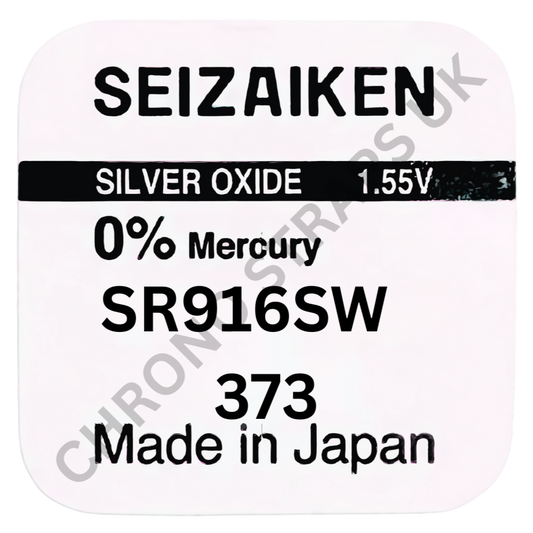 Seizaiken by Seiko 373 / SR916SW Silver Oxide Watch Battery | Chrono Straps UK