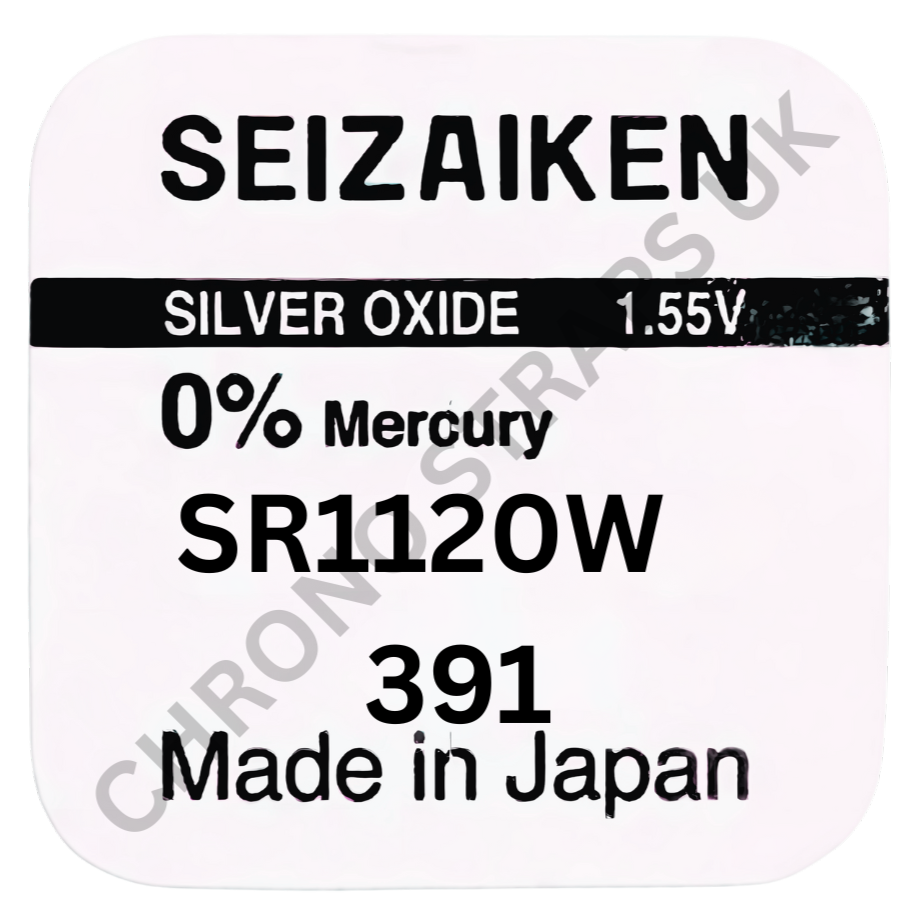 Seizaiken by Seiko 391 / SR1120W Silver Oxide Watch Battery | Chrono Straps UK