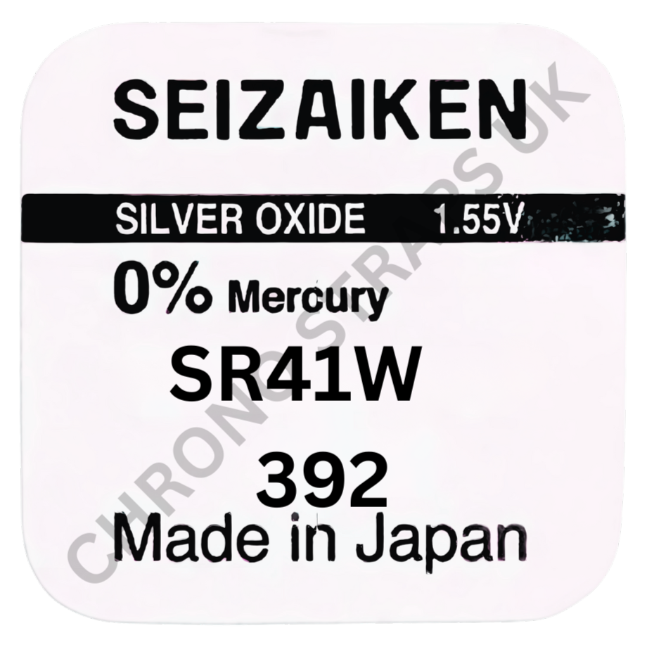 Seizaiken by Seiko 392 / SR41W Silver Oxide Watch Battery | Chrono Straps UK