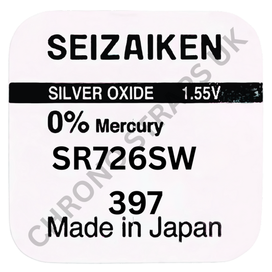 Seizaiken by Seiko 397 / SR726SW Silver Oxide Watch Battery | Chrono Straps UK