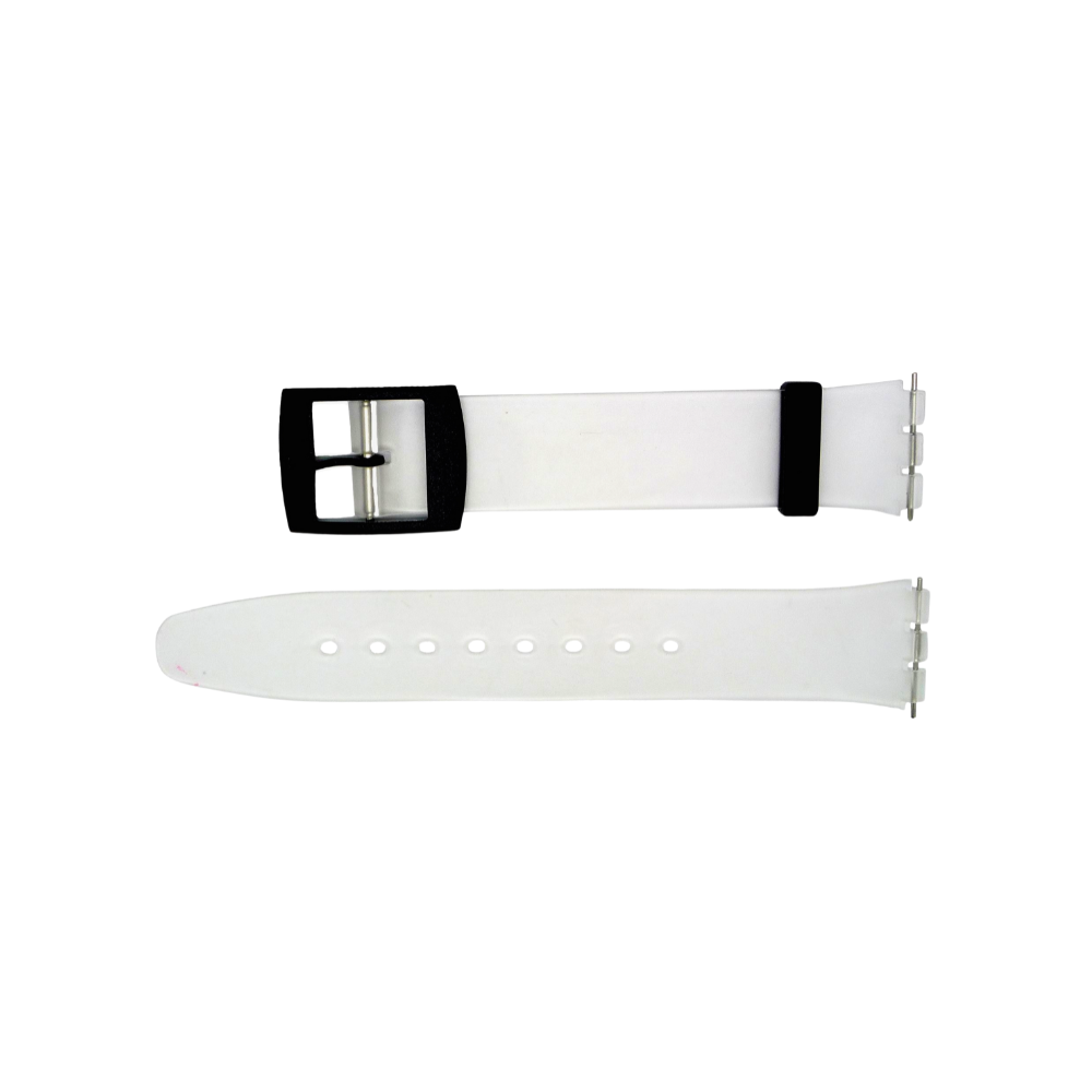 19mm Swatch Skin Compatible Clear Watch Strap | Chrono Straps UK