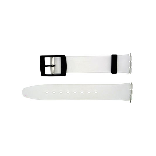 Swatch Skin Compatible 16mm (19mm) Clear Replacement Watch Strap with Pins