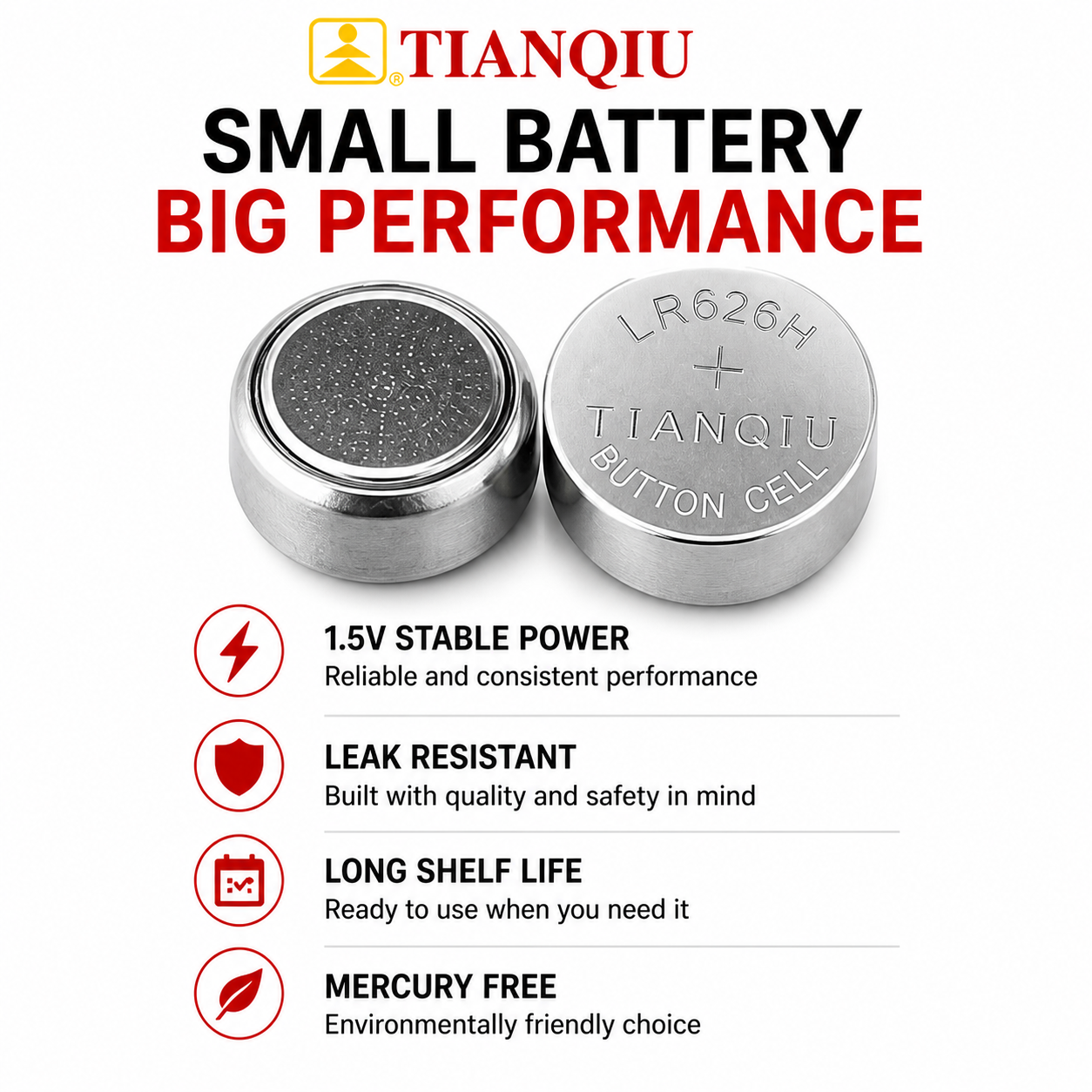 AG4 LR626 LR626H 377 377A SR626SW Watch Batteries – Pack of 10 20 30 50