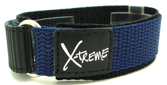 X-Treme 16mm Hook & Loop Nylon Watch Strap - Dark Blue | Chrono Straps  UK