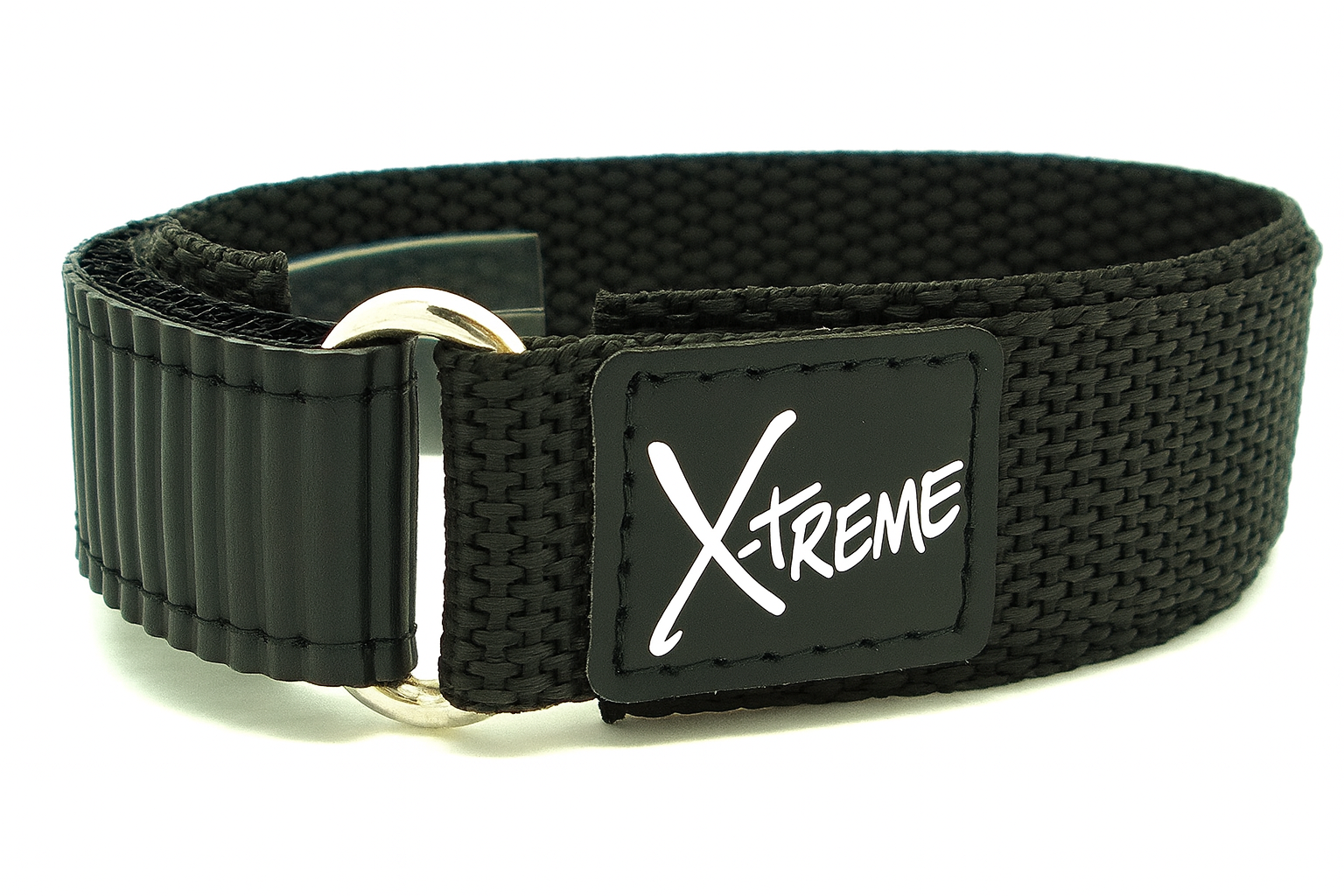 X-Treme 16mm Hook & Loop Nylon Watch Strap - Black | Chrono Straps UK
