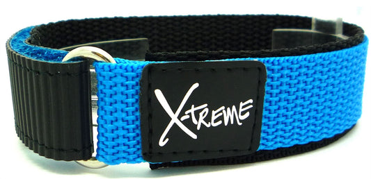 X-Treme 20mm Hook & Loop Nylon Watch Strap - Light Blue | Chrono Straps UK