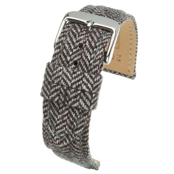 22mm Brown Nylon\Woven Premium Watch Strap | Chrono Straps UK