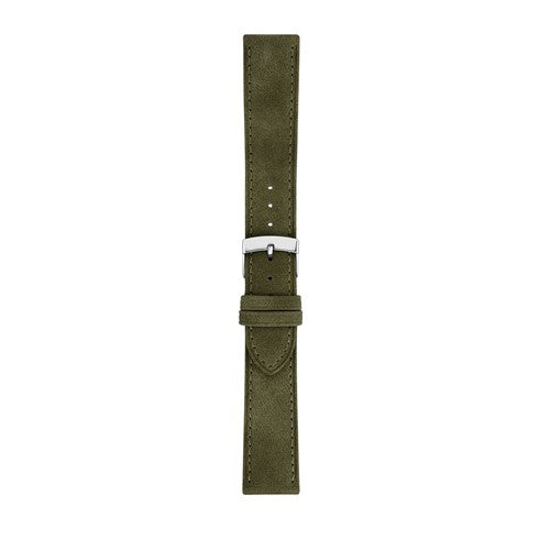 18mm Morellato Green Leather Watch Strap | Chrono Straps UK