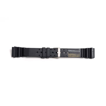 20mm Black Rubber\Resin Divers / Rubber / Silicone Watch Strap | Chrono Straps UK
