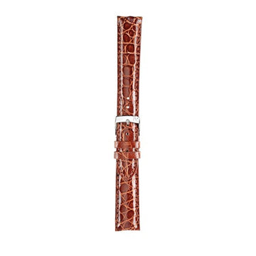 18mm Morellato Brown Genuine Crocodile Watch Strap | Chrono Straps UK