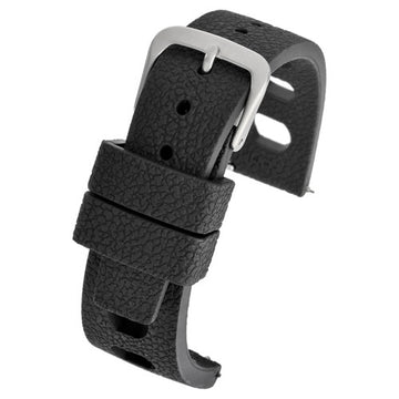 20mm Black Rubber\Resin Quick Release Watch Strap | Chrono Straps UK
