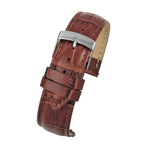 20mm Brown Leather Quick Release Watch Strap | Chrono Straps UK