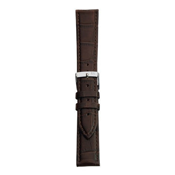 24mm Morellato Brown Leather Watch Strap | Chrono Straps UK