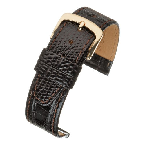 22mm Brown Leather Essential Watch Strap | Chrono Straps UK