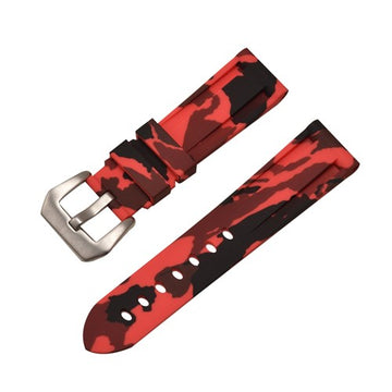 20mm Red Silicone Divers / Rubber / Silicone Watch Strap | Chrono Straps UK