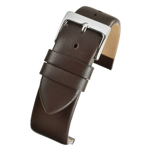 22mm Brown Leather Short Length Watch Strap | Chrono Straps UK