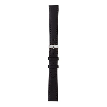 12mm Morellato Black Leather Watch Strap | Chrono Straps UK