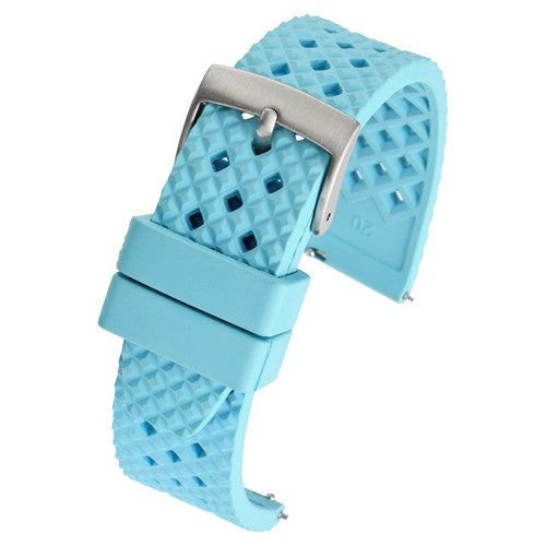 22mm Blue Rubber\Resin Quick Release Watch Strap | Chrono Straps UK