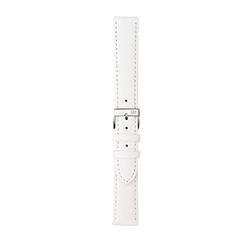 22mm Morellato White Leather Watch Strap | Chrono Straps UK