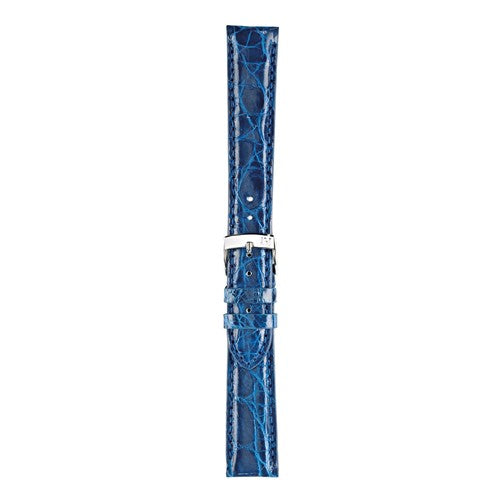 20mm Morellato Blue Genuine Crocodile Watch Strap | Chrono Straps UK