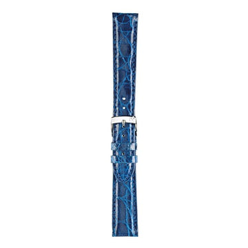 20mm Morellato Blue Genuine Crocodile Watch Strap | Chrono Straps UK