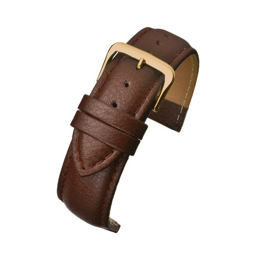 24mm Brown Leather Budget Watch Strap | Chrono Straps UK