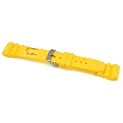 18mm Yellow Rubber\Resin Divers / Rubber / Silicone Watch Strap | Chrono Straps UK