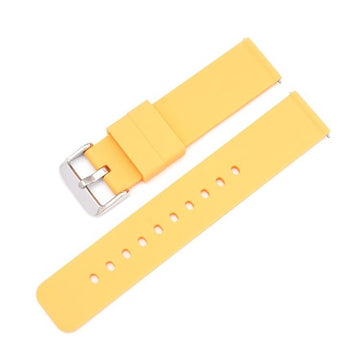 14mm Yellow Silicone Quick Release Watch Strap | Chrono Straps UK