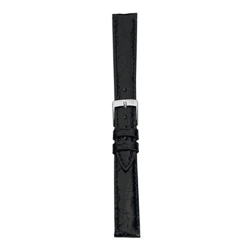 18mm Morellato Black Genuine Crocodile Watch Strap | Chrono Straps UK