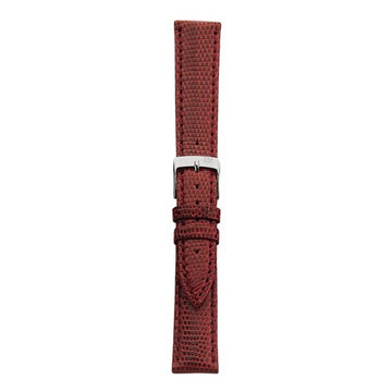 18mm Morellato Red Genuine Lizard Watch Strap | Chrono Straps UK