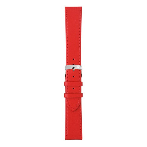 16mm Morellato Red Leather Watch Strap | Chrono Straps UK