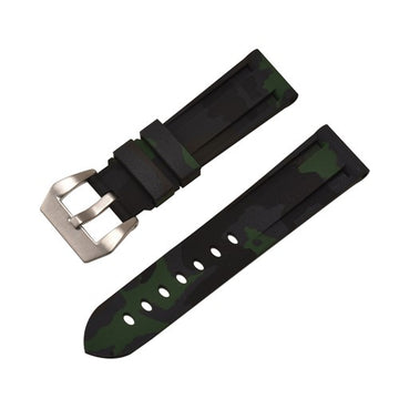 20mm Green Silicone Divers / Rubber / Silicone Watch Strap | Chrono Straps UK
