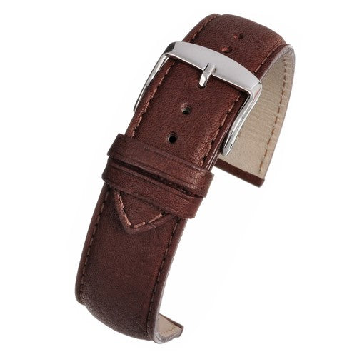 18mm Brown Leather Premium Watch Strap | Chrono Straps UK