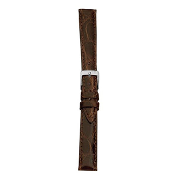 18mm Morellato Brown Genuine Crocodile Watch Strap | Chrono Straps UK
