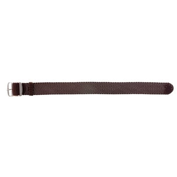 22mm Brown Nylon\Woven Perlon Watch Strap | Chrono Straps UK