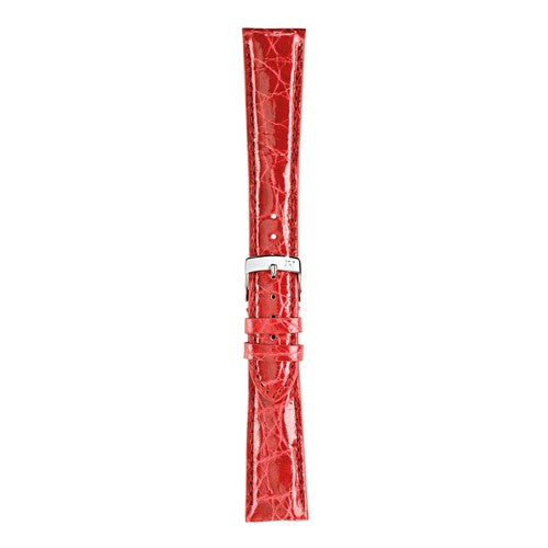 20mm Morellato Red Genuine Crocodile Watch Strap | Chrono Straps UK