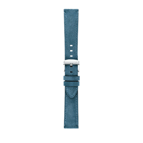 22mm Morellato Blue Leather Watch Strap | Chrono Straps UK