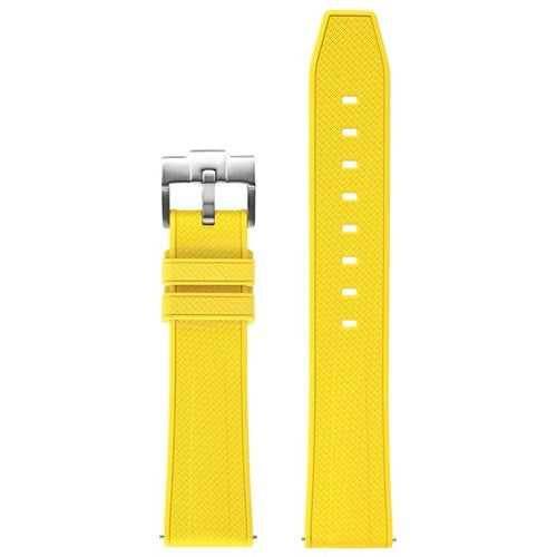 20mm Yellow Silicone Divers / Rubber / Silicone Watch Strap | Chrono Straps UK