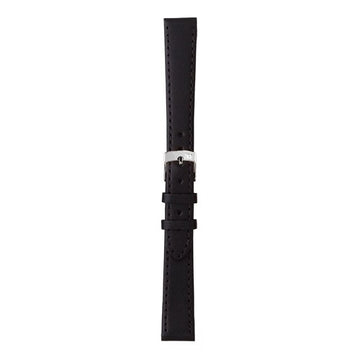 12mm Morellato Black Leather Watch Strap | Chrono Straps UK