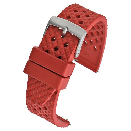 20mm Red Rubber\Resin Quick Release Watch Strap | Chrono Straps UK